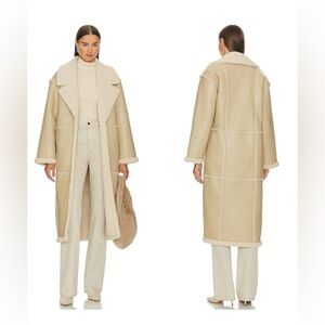 $300 TULAROSA REVOLVE LPA LONG COAT SHEARLING